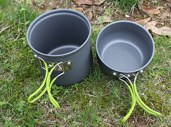 

Outdoor Camping Hiking Aluminium Alloy Cookware Set Picnic Bowl Pot Set DS101
