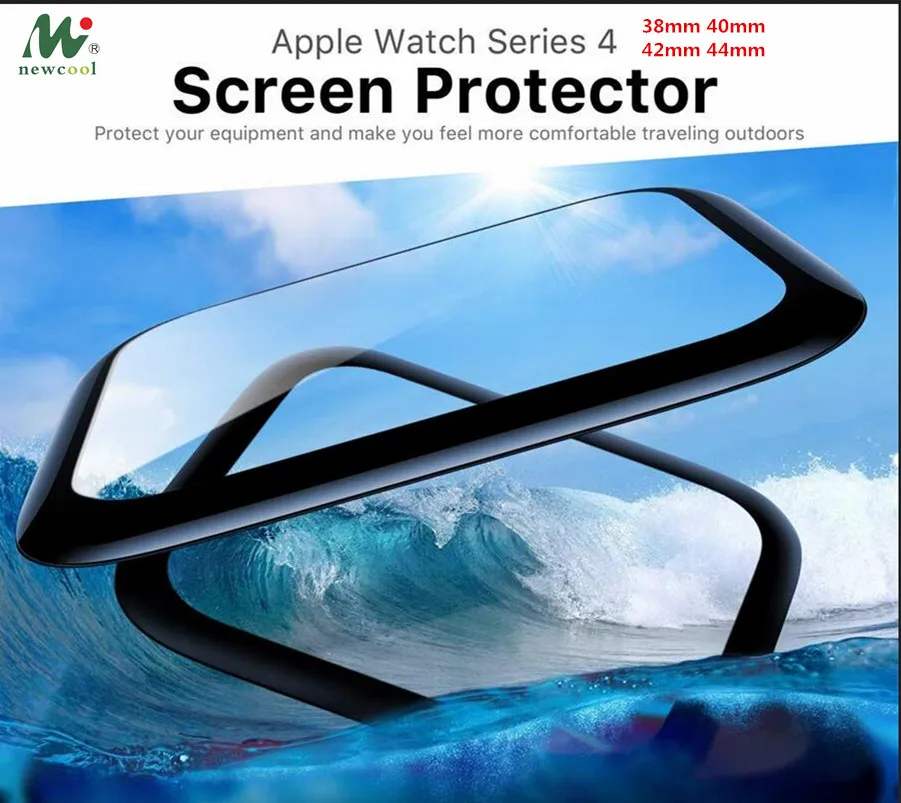 3D Curved Full Cover Tempered Glass For Apple Watch 4 3 2 1 Screen Protector 40 44 38 42mm 9H Film for iWatch | Мобильные телефоны
