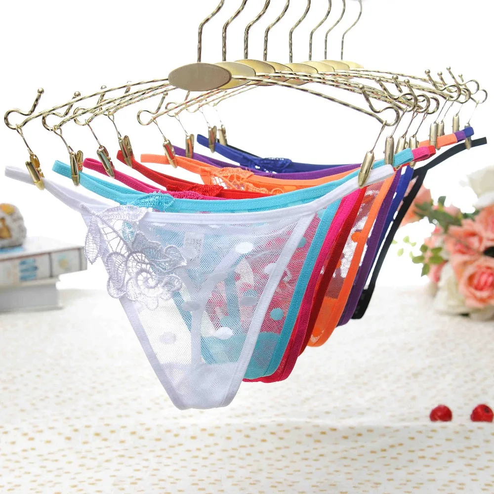 Women Sexy Lace Panties Transparent Briefs G String thong Underwear 3D Floral Embroidery Lingerie Knickers Panties intimates 49 (11)