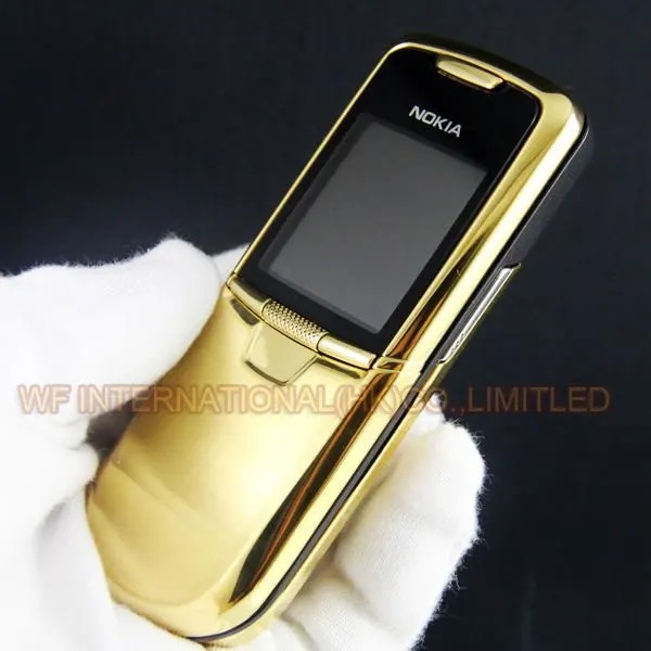 Nokia 8800 Классический мобильный телефон 2G GSM Unlcocked 8800 Русский Арабский Английский Клавиатура золото отремонтированный