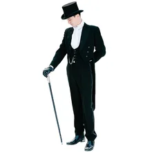 Мужской костюм, комплект из 3 предметов, смокинг, обтягивающий официальный Ретро стиль, фрак для ужина, выпускного вечера, банкета, свадьбы(Блейзер+ жилет+ брюки