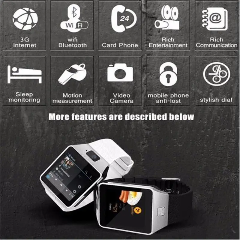 Qw09 bluetooth wifi смарт часы reloj android 4 mtk6572 двухъядерный 1 2 ГГц ROM Гб RAM 512 M Smartwatch Para Android iOS PK