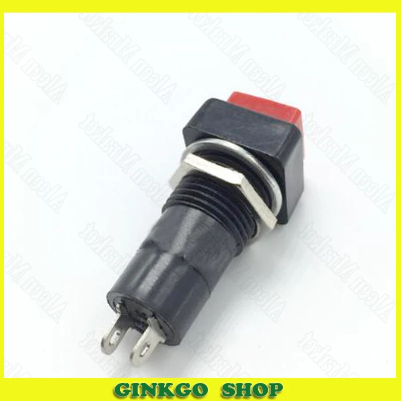 

500pcs/lot PBS-11B Small Square Self-reset Button Switch No Lock Red and Green 305 Button Switch
