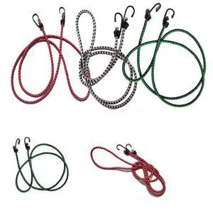 1Pc 1.5m Stretch Elastic Bungee Cord Hooks Brand Bikes Rope Tie Car Luggage Roof Rack Strap Hooks Bicycle Tied