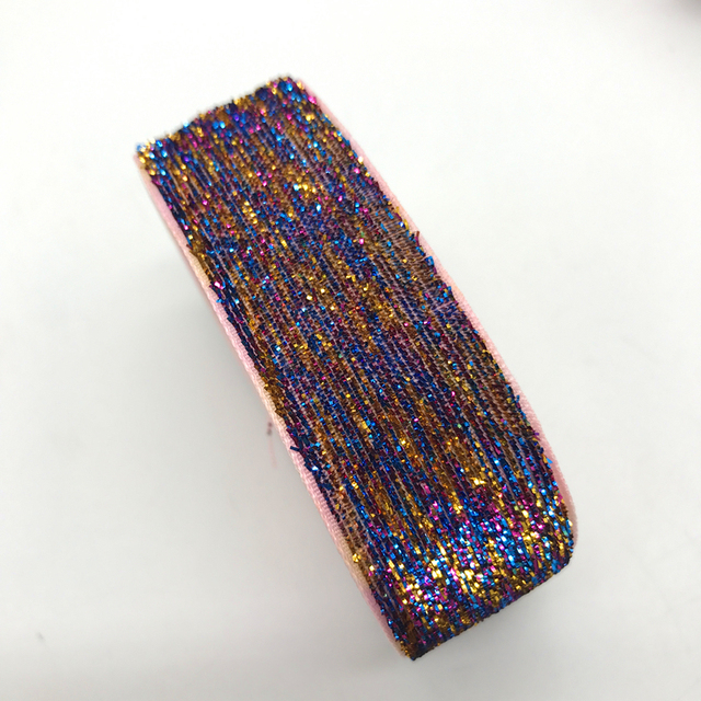 1Inch 25mm Glitter Velvet Ribbon Headband Clips Bow Wedding Christmas Decoration Pick Colors