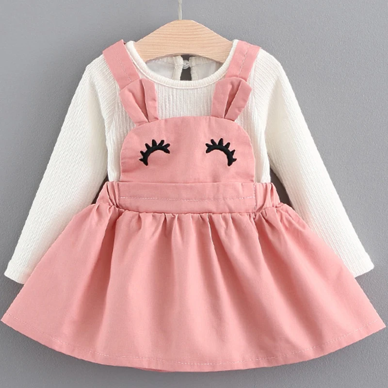Bear leader/Платье для маленьких девочек сезон осень; Новинка, платье принцессы платье-пачка; одежда для детей; детское платье с шаровой головкой для Детское платье - Цвет: pink  ax249