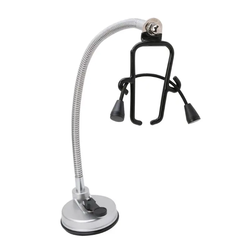 

Desktop Hair Dryer Holder Stainless 360 Degrees Rotation Hands Free Stand
