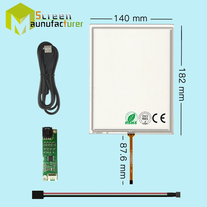 Цифровой преобразователь 8 дюймов 4:3 Сенсорная панель inculd USB драйвер плата