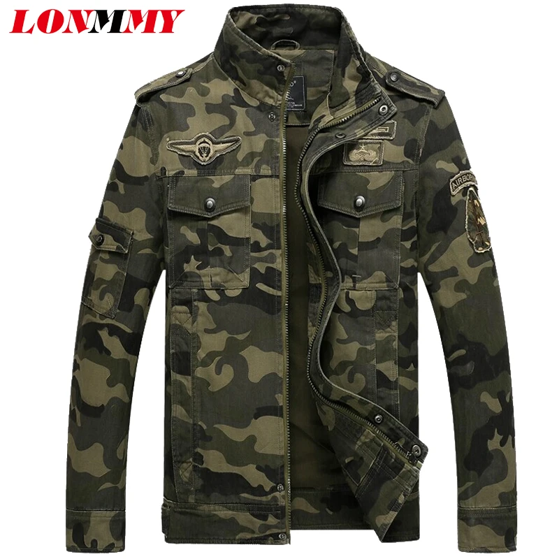 LONMMY Brand bomber jacket Military Army jackets coat Men Air Force 1