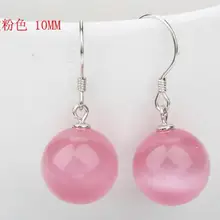 Rosa de Pedra Olho de Gato Brincos Para Mulheres Brinco Brincos de prata Esterlina Jóias de Prata Brinco Brincos Brinco Presente Oorbellen