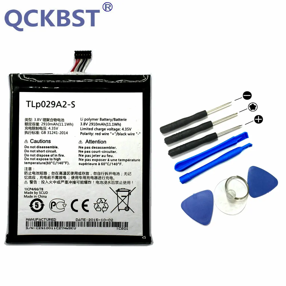 QCKBST TLp029A2-S аккумулятор 2910mAh для Alcatel One Touch Idol 3 I806 6045Y 6045K телефон в наличии + код