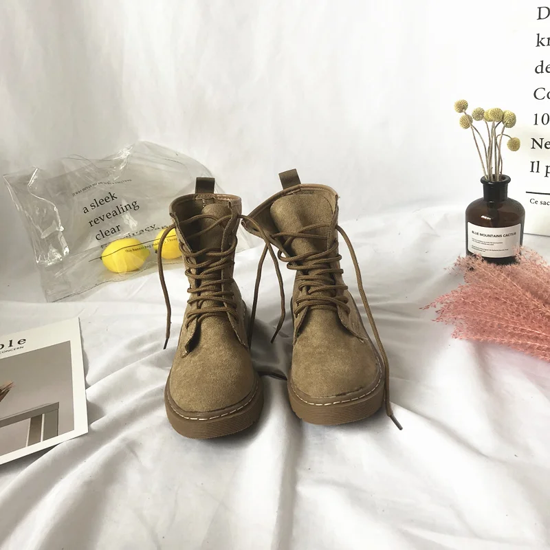 GOXPACER/Винтажные ботинки martin; ботинки в британском стиле; женская зимняя обувь; мотоботы на толстом каблуке; обувь с круглым носком в британском стиле