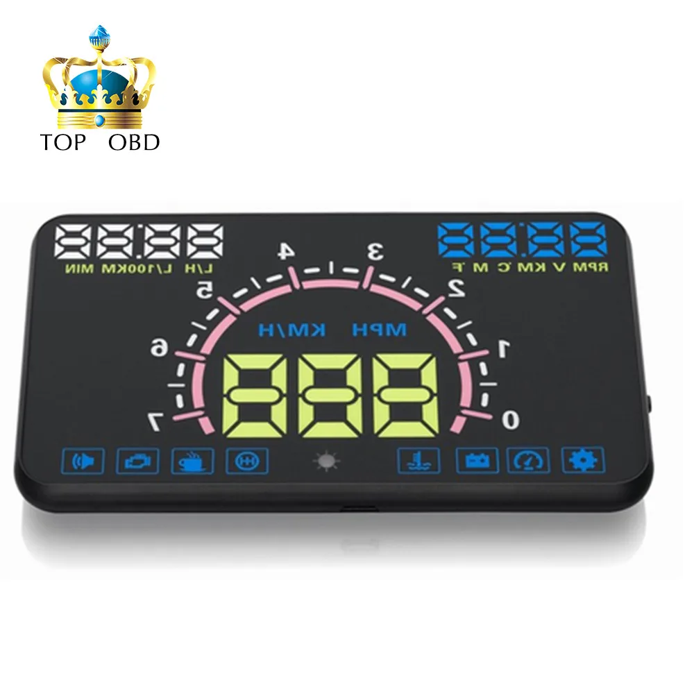 

5.8 Inch Screen E350 HUD Head Up Display HUD E350 Projector OBD II Vehicle Speeding Warning MPH for Car Styling Digital