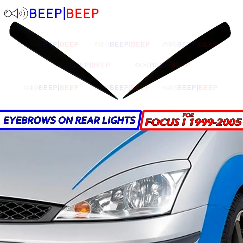 

Eyebrows for Ford Focus I 1999-2003 on headlights cilia eyelash molding decoration car styling tuning accessories