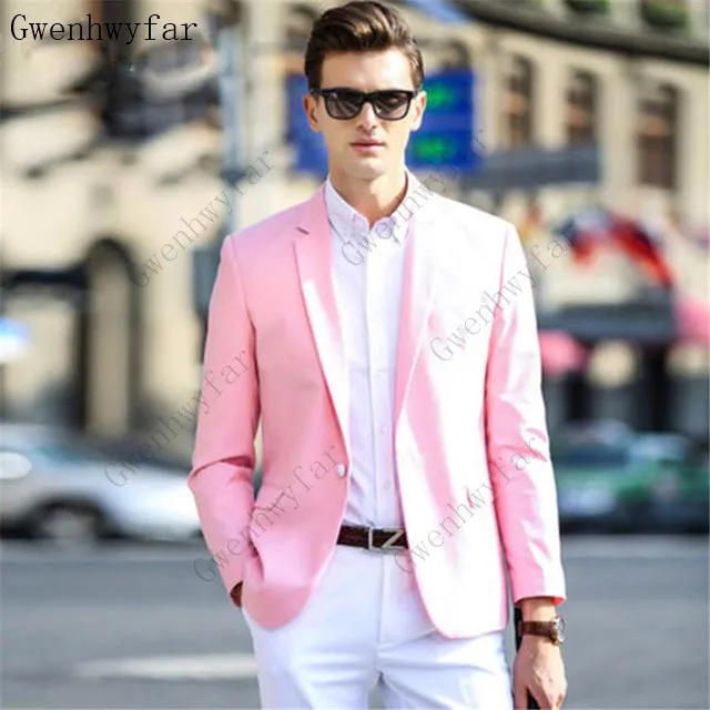 Pink-Coat-White-Pant-Men-Suit-Wedding-2-Pieces-Jacket-Pants-Tie-Custom-Made-Groom-Tuxedos.jpg_640x640