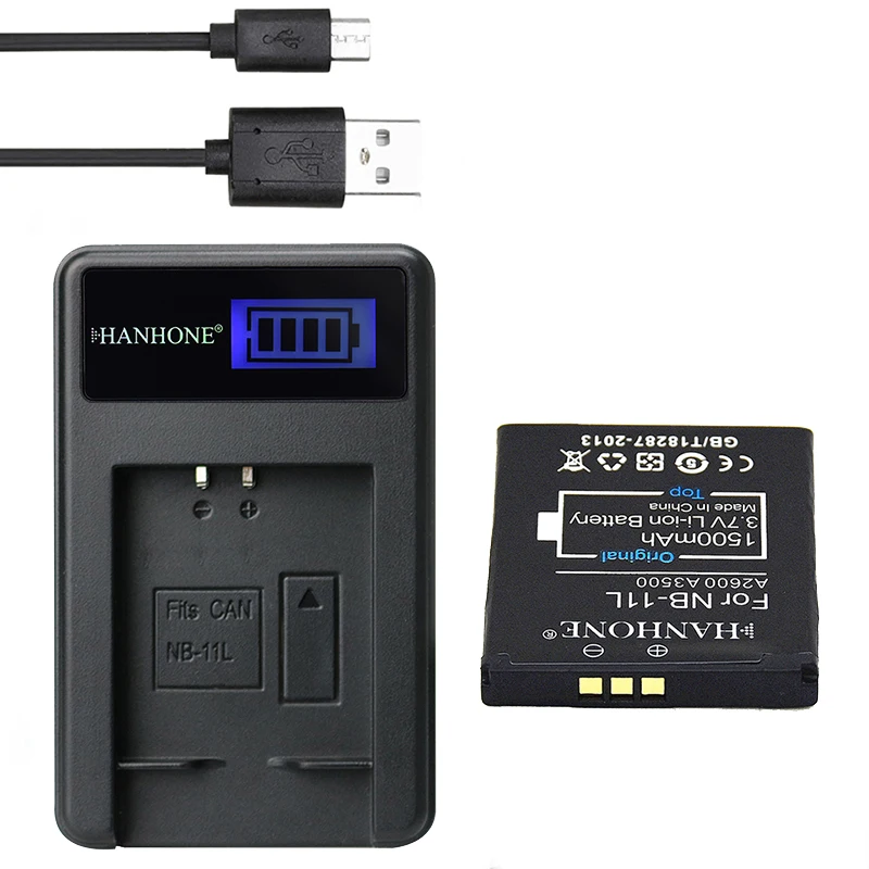 1 шт. 1500 мАч NB-11L NB 11L NB11L батарея + ЖК-зарядное устройство USB для Canon A2600 A3500 A4000IS IXUS 132 140