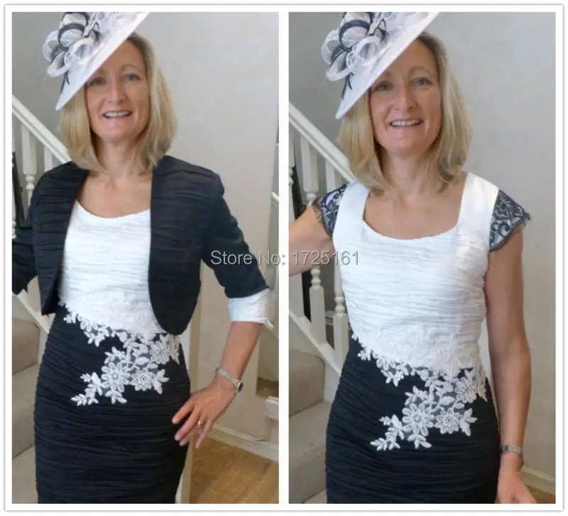 black and white mother of the bride outfits