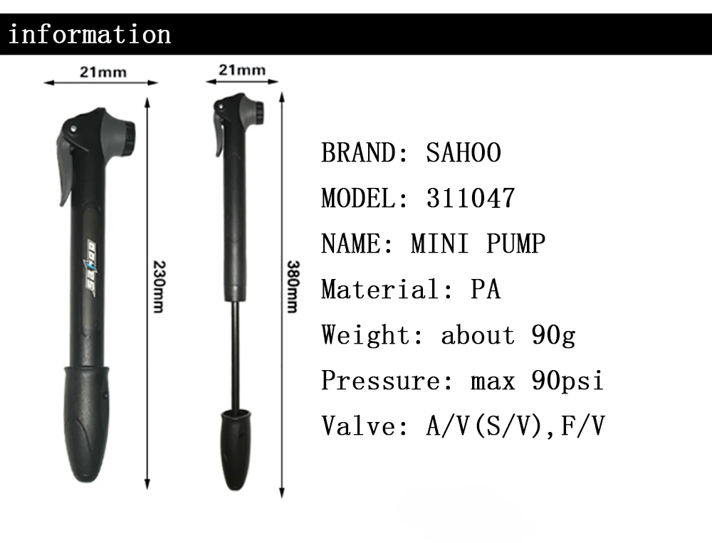 SAHOO AV/FV адаптеры для клапанов велосипеда MTB дорожный насос Mini Велоспорт Presta Schrader