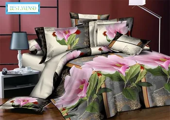 

BEST.WENSD rose Wedding presens bed linen bedding set sheet duvet cover pillowcases luxury king queen size comforter cover