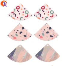 Сердечный дизайн 29*40 мм 50 шт. ювелирные аксессуары/серьги часть/секторная форма/эффект печати/Сделай сам/ручная работа/ювелирные изделия