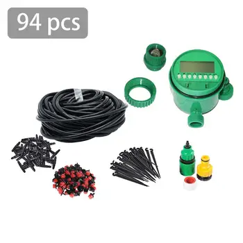 

NEW 94pcs/set 82FT Drip Irrigation Garden Watering Mist Kits with 4 Types of Misting Adjustable Nozzle Spray Barb Tee Connectors