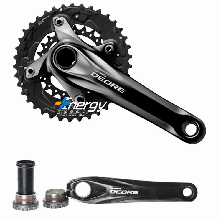 SHIMANO DEORE FC-M617 170 мм Кривошип горного велосипеда набор Алюминиевый сплав Кривошип Звездочка 38-24T MTB зубчатая пластина включая ось BB