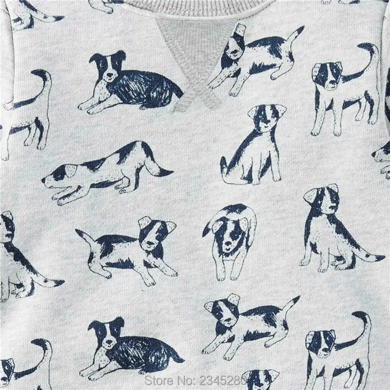 T Shirts For Baby Boys T-shirts Clothes Sweater Child Tops Long Sleeve Dog Print Children Tees Clothes Tops Clothing Bobo Choses01