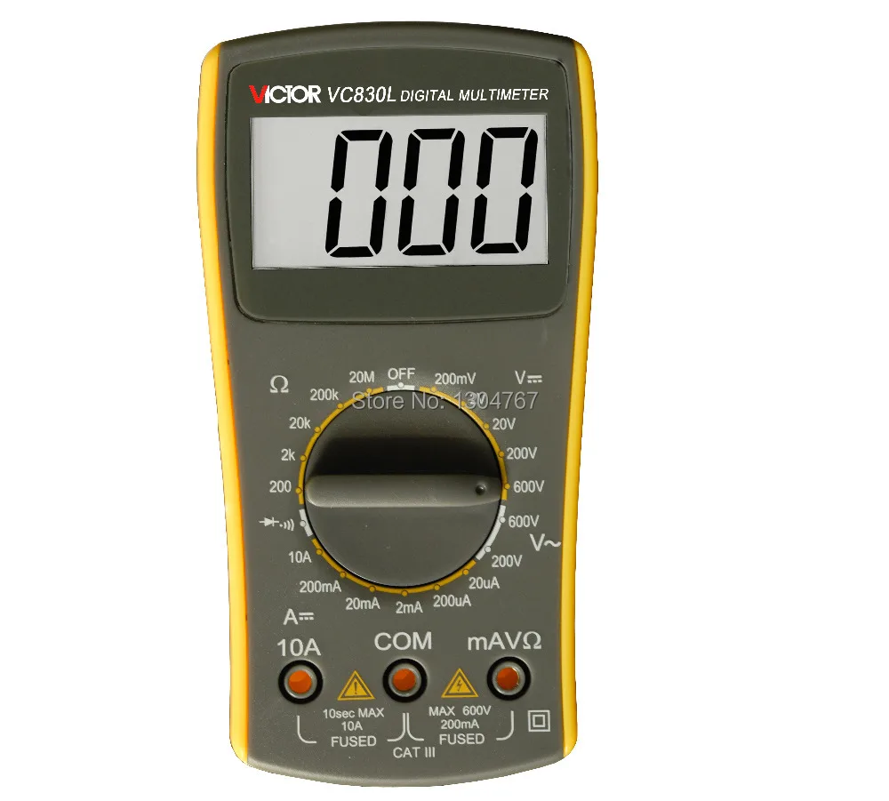 Original Victor Digital Multimeter AC DC Ohm Volt Meter VC830Lin