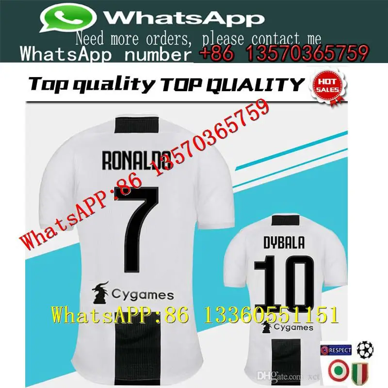 2018/19 Ювентус Dybala Роналду пьяник футбол рубашки 2019 Futbol Camisa Camisetas рубашка комплект