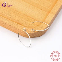 Пара, 20X28 мм, 925 пробы, серебро, простые, модные, для ушей, провода, крючки, серебряные, пружинные застежки для сережек, изготовление, сделай сам, ювелирное изделие