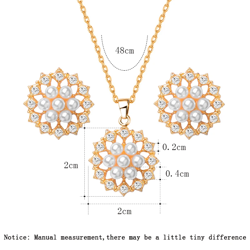 Модный костюм Ювелирные наборы Винтаж Имитация жемчуга ожерелье золотой набор украшений для женщин прозрачный кристалл элегантный подарок на праздник Bijoux