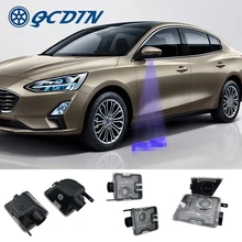 QCDIN 2 светодиодный автомобиль под боковым зеркалом Логотип Лужа огни для Ford Focus Kuga Mondeo Фокус RS ST