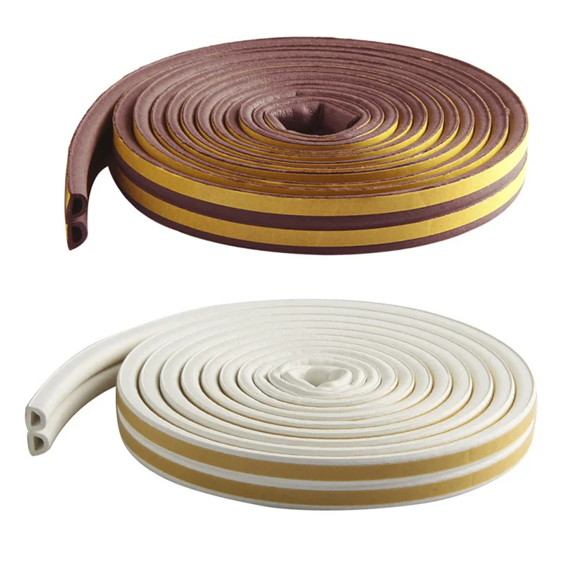 

2019 newly 5M Self Adhesive D Type Doors & Windows Foam Seal Strip Soundproofing Collision Avoidance Rubber Seals YU-Home