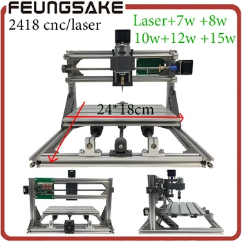 

laser Wood Carving machine, 2418 cnc router engraving machine,3 axis diy mini router,Pcb Milling Machine,GRBL controller arduino