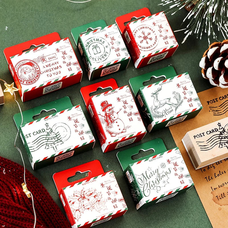 

1 pcs Christmas post office wooden rubber stamp for DIY Handmade Photo Album Scrapbook stamp , students Stamp Arts, Crafts gifts