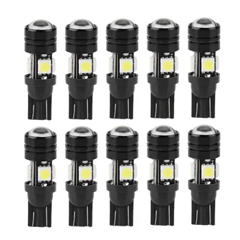 

10 Pcs T10 5050 LED Bulbs Each bulb built-in 4 pcs SMD and 1pc 1.5W LED ultra bright lamp beads With the new CANBUS detection