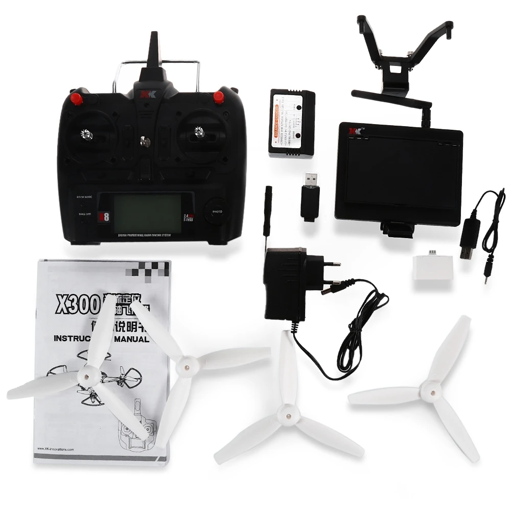 Оригинальный XK X300 F матовый Радиоуправляемый Дрон RTF 5 8G FPV 720P HD 2 4 ГГц 8CH 6 axis с
