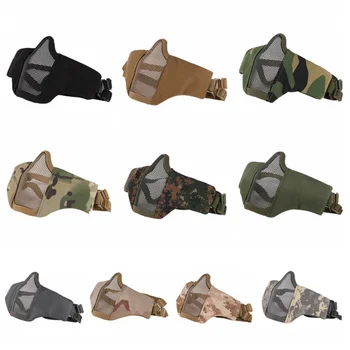 

Foldable Cycling Face Mesh Mask Half Face Anti-Dust Outdoor Sport Tactical Military Style Carbon Protective Filter Air Pollutant