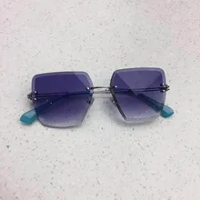 Free shipp Fashion Frameless sunglasses Top Brand Designer Punk Big Frame Glasses Retro sunglasses Men/Women UV400 Oculos de sol