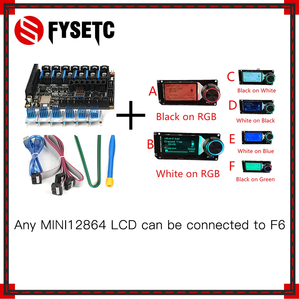 Материнская плата все-в-одном FYSETC F6 V1.3 + 6 шт. TMC2100 супер тихий Драйвер шагового