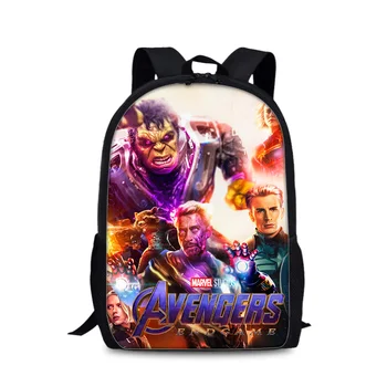 

Film Avengers Iron Man Backpacks Captain America Hulk Thor War School Bags Daily Travel Bag Boys Girls Double Mochila escolar