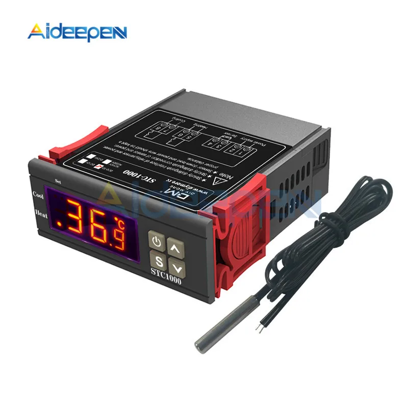 AC 110 220V AC/DC 12V 72V STC 1000 SHT2000 3000 светодиодный цифровой термостат Температура