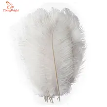 ChengBright оптовая продажа, 10 шт./лот, натуральные белые перышки страуса, 15-70 см костюмы, домашние Свадебные перышки, украшения