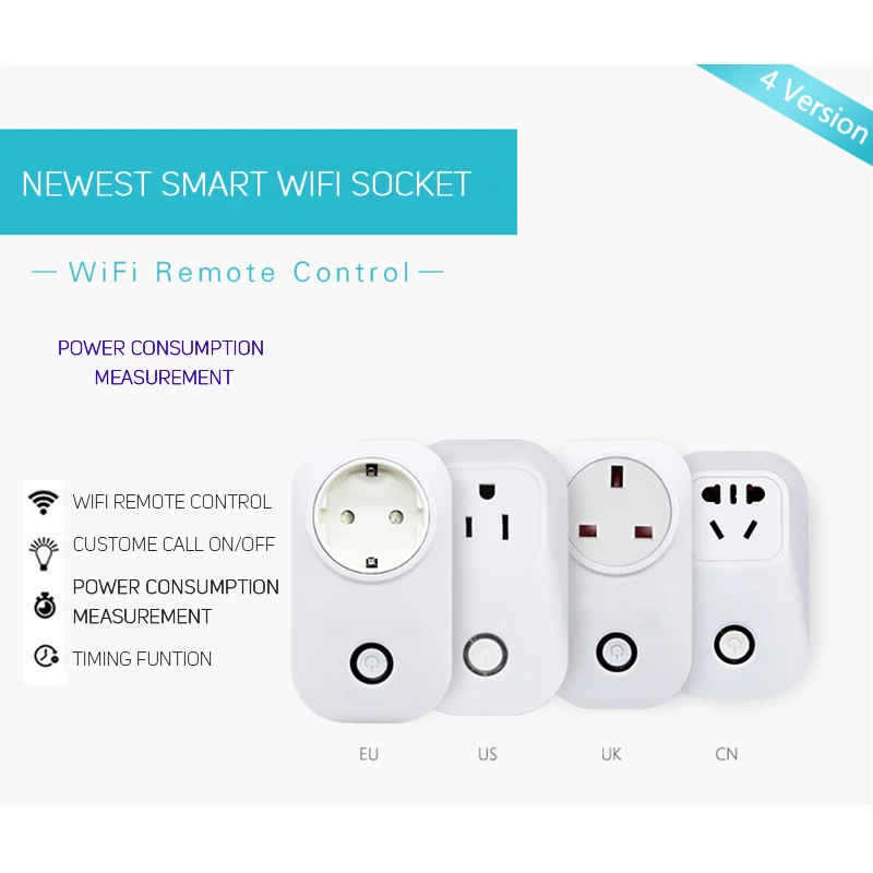 Умная Wi-Fi розетка США/Великобритания/ЕС/AU разъём ПДУ мощность полосы