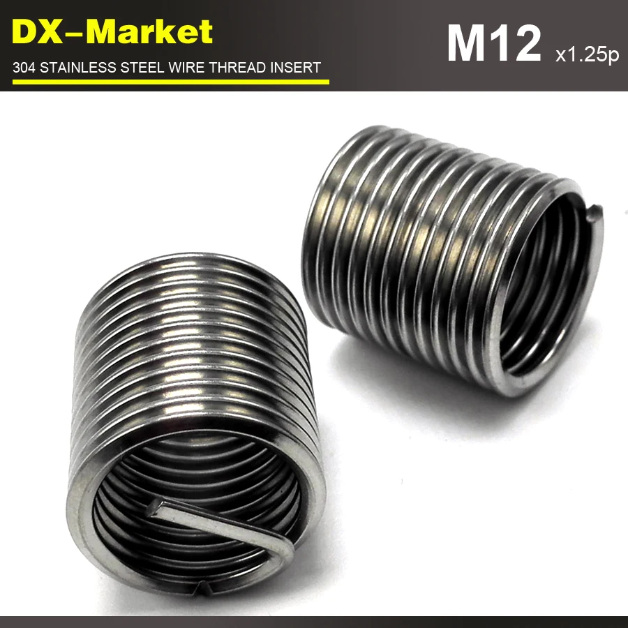 

m12*1D *1.25P , 30pcs , fine thread , Damaged Thread Repair , 304 high strength stainless steel screw thread inserts