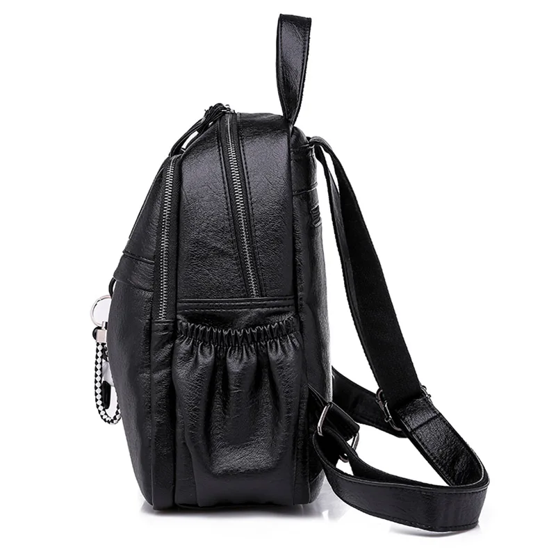 Многофункциональный женский рюкзак высокого качества, Молодежные кожаные рюкзаки для девочек-подростков, женская сумка на плечо с подвеской, рюкзак mochila