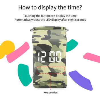 

Buckle Ultra Light LED Digital Watch Life Waterproof Personalized Paper Magnetic Closure Luxury Gifts for Women Men Children