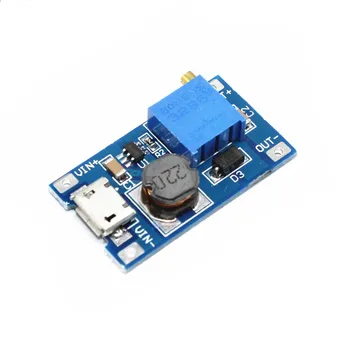 

2A DC-DC Step-up Boost Converter Adjustable Booster DC DC Step Up Adapter Module MICRO USB 2V-24V to 5V 9V 12V 28V Power Supply