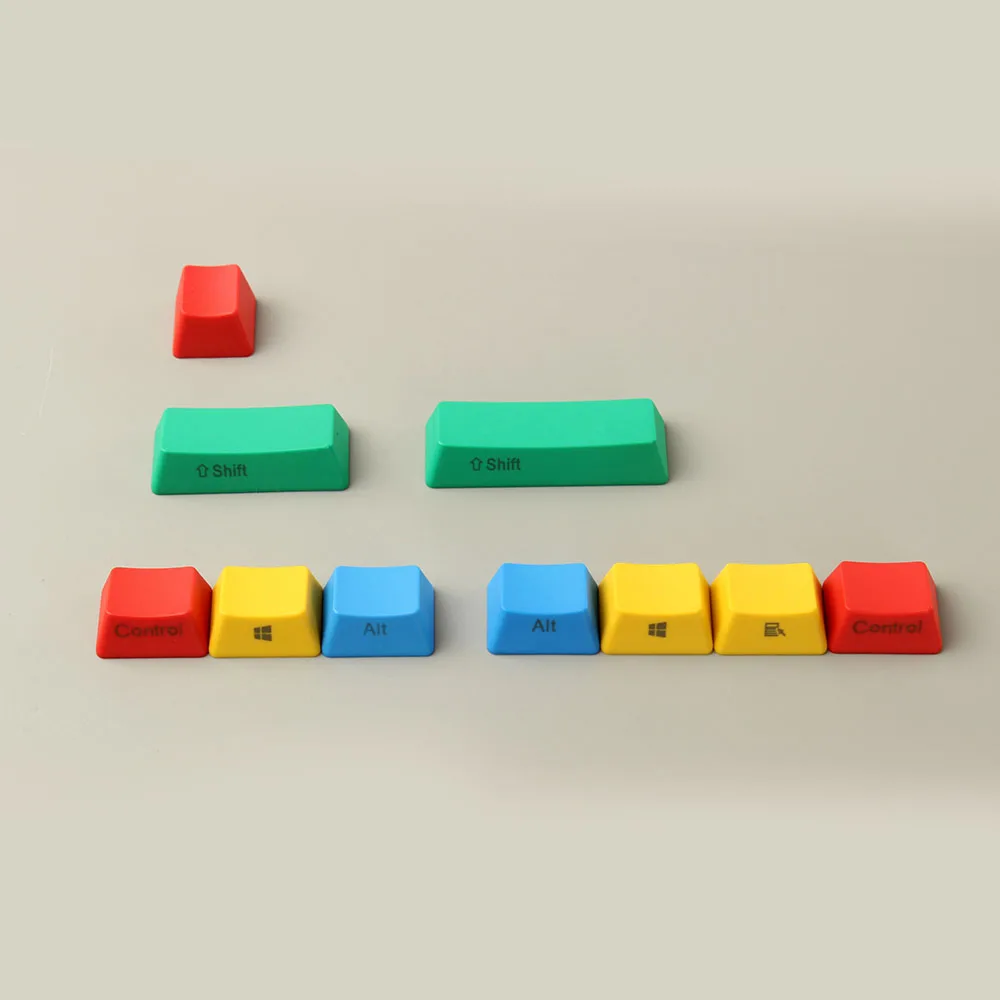 

PBT RGBY PBT 10 Keys Top Print Side Print Blank Keycaps For Cherry MX Mechanical Gaming Keyboard