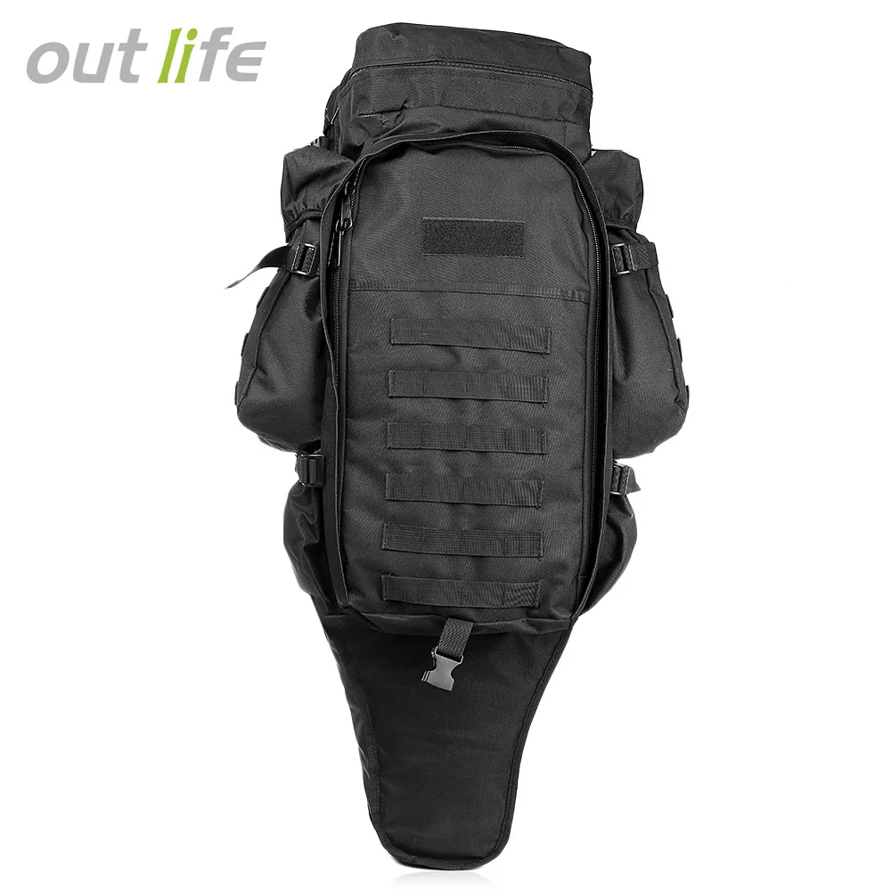 Outlife 60L 5 цветов Открытый военный рюкзак 1000D нейлоновый рюкзак для кемпинга пешего туризма - Цвет: Black